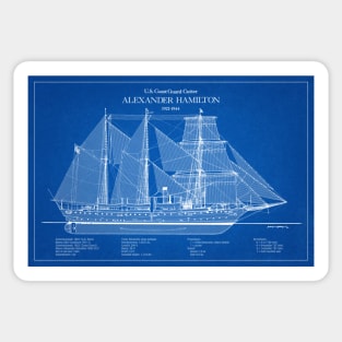 Alexander Hamilton wix-272 United States Coast Guard Cutter - ABD Sticker